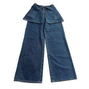 FILKK Denim Skirt Pants